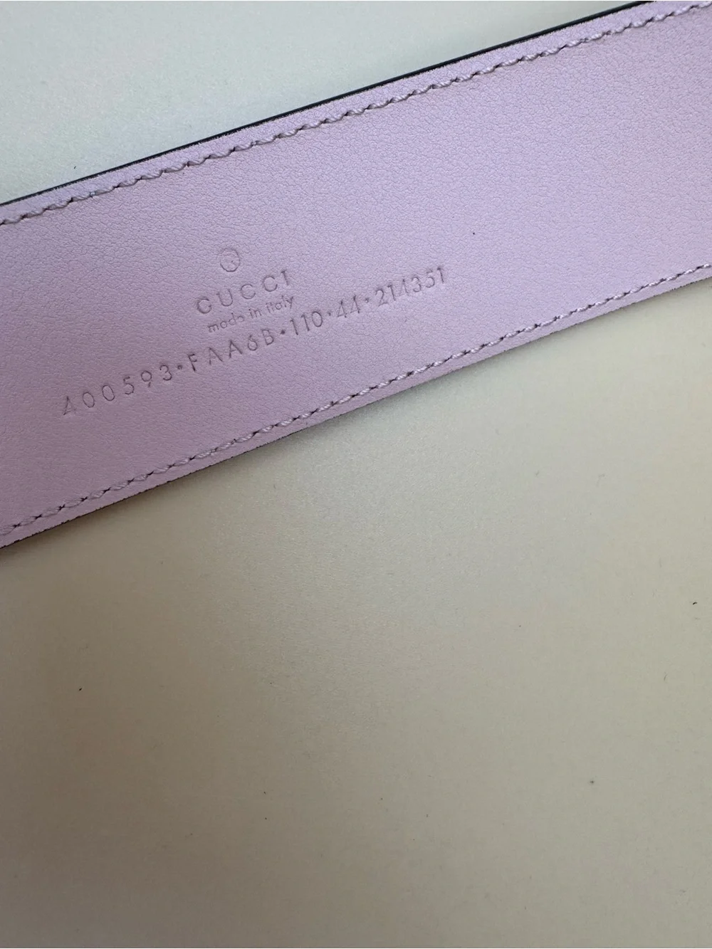 Gucci GG Marmont Pink Double G Belt Beige GG Supreme Canvas Pink Leather  110